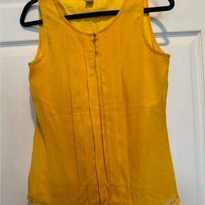 Banana Republic Vibrant Yellow Sleeveless Blouse